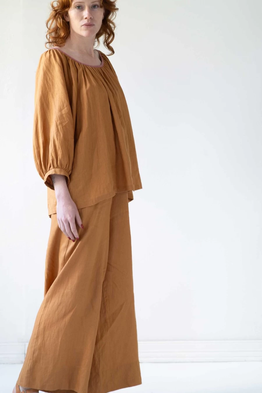Lazybones Women's Ollie Pant in Caramel - Comfortable Casual Trousers