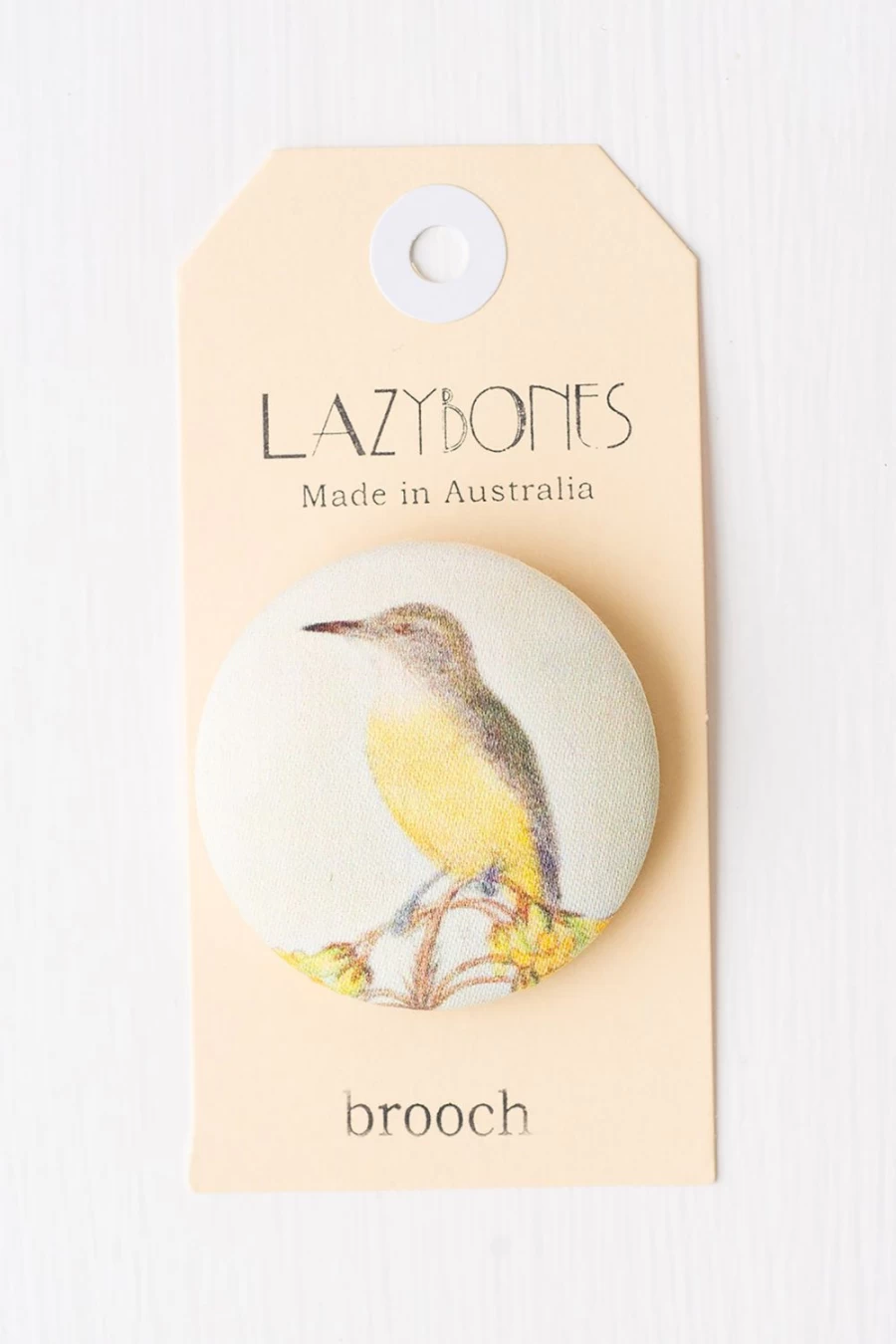 Lazybones Women's Robin Brooch - Elegant Bird Pin for Females