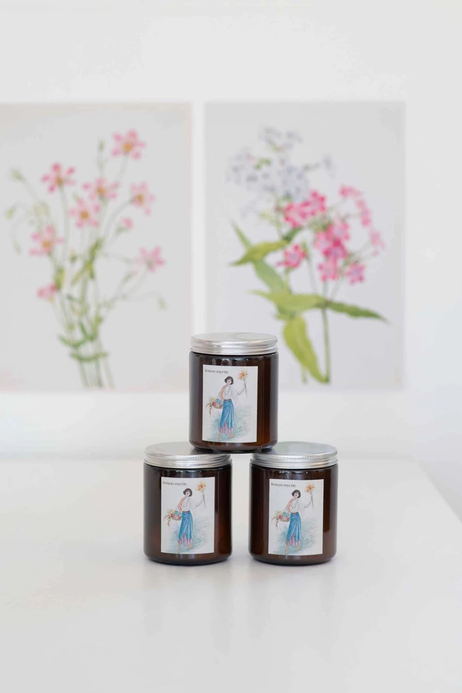 Lazybones Lemon Myrtle Scented Soy Candle for Women | Natural Aromatherapy Home Fragrance
