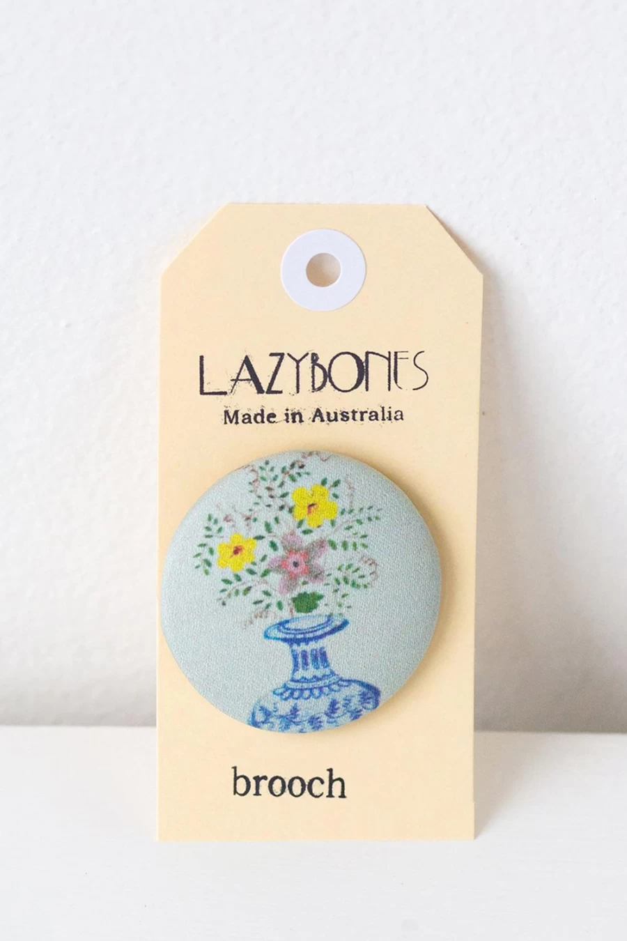 Lazybones Women's Valentine Floral Vase Brooch - Elegant Romantic Gift for Her
