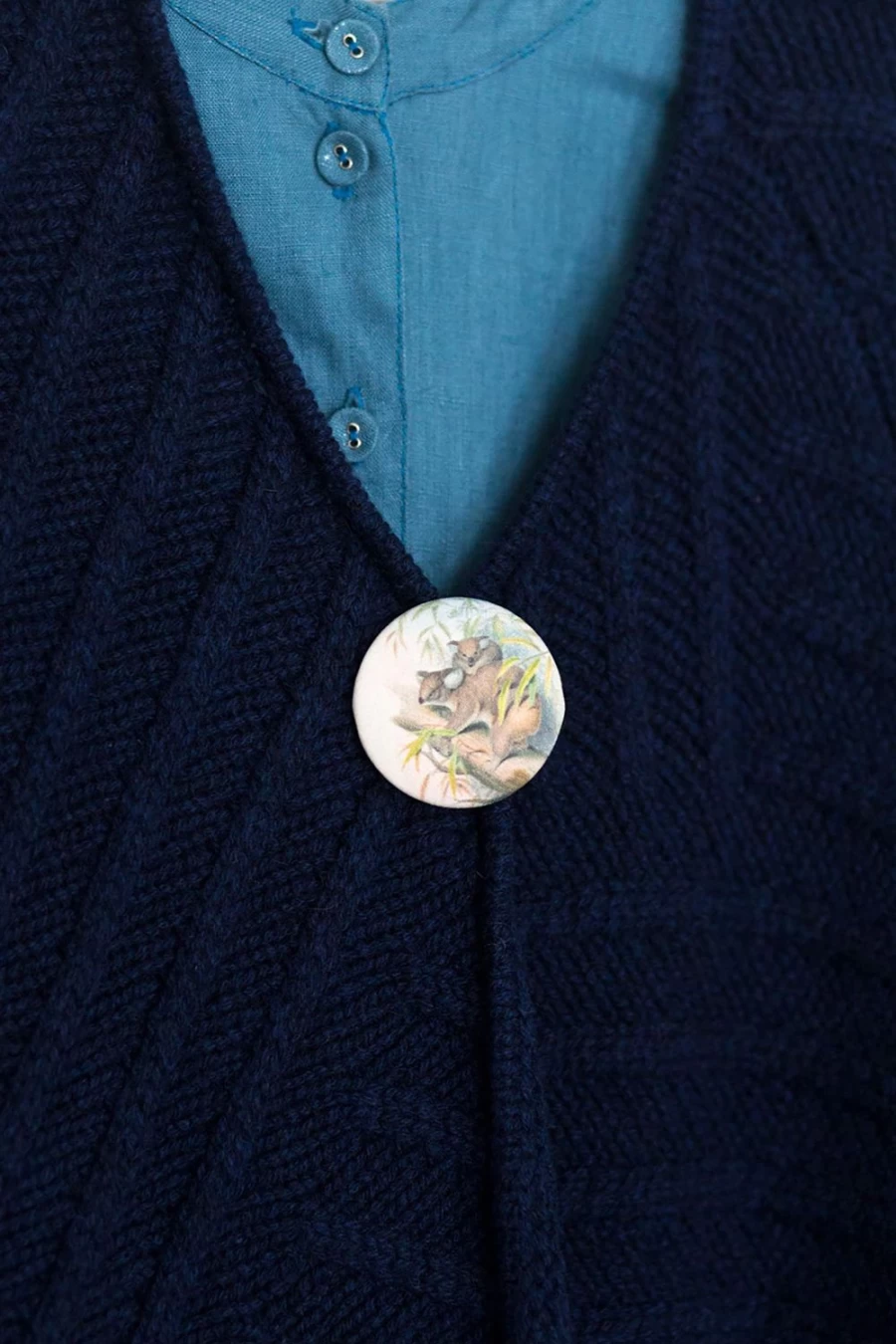 Lazybones Women's Koala Brooch - Cute Animal Pin Badge for Jackets & Bags